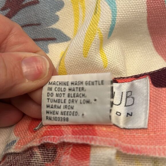 Silk Club Collection Floral Cotton Pants Size 8 EUC - Picture 3 of 8